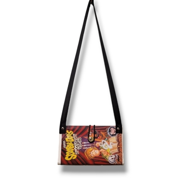 Warner Bros. Handbags - Scooby-Doo Spookiest Tales Upcycled Y2K 2001 VHS Shoulder Bag Purse